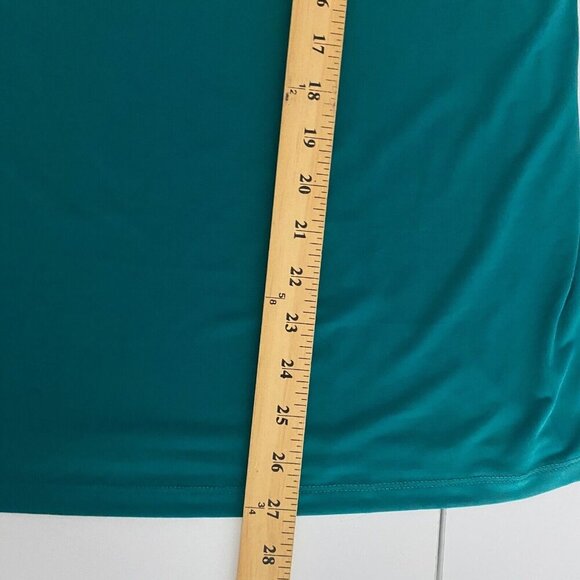 Susan Graver Modern Essentials Liquid Knit Tunic Size L Green 3/4 Sleeve - Picture 8 of 9